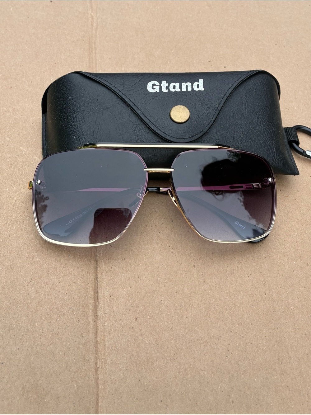 AND Men’s Gold Frame Sunglasses with Gradient Purple Lenses